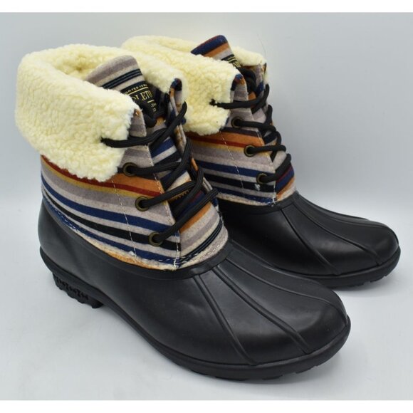 Pendleton Womens Size 8 Bridger Strip Mid Waterproof Insulated Duck Boots Shoes - Picture 2 of 11